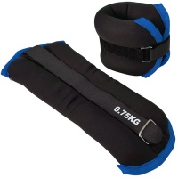 Утяжелители "ALT Sport" (2х0,75кг) (нейлон) в сумке (черный с синий окантовкой) HKAW101-A